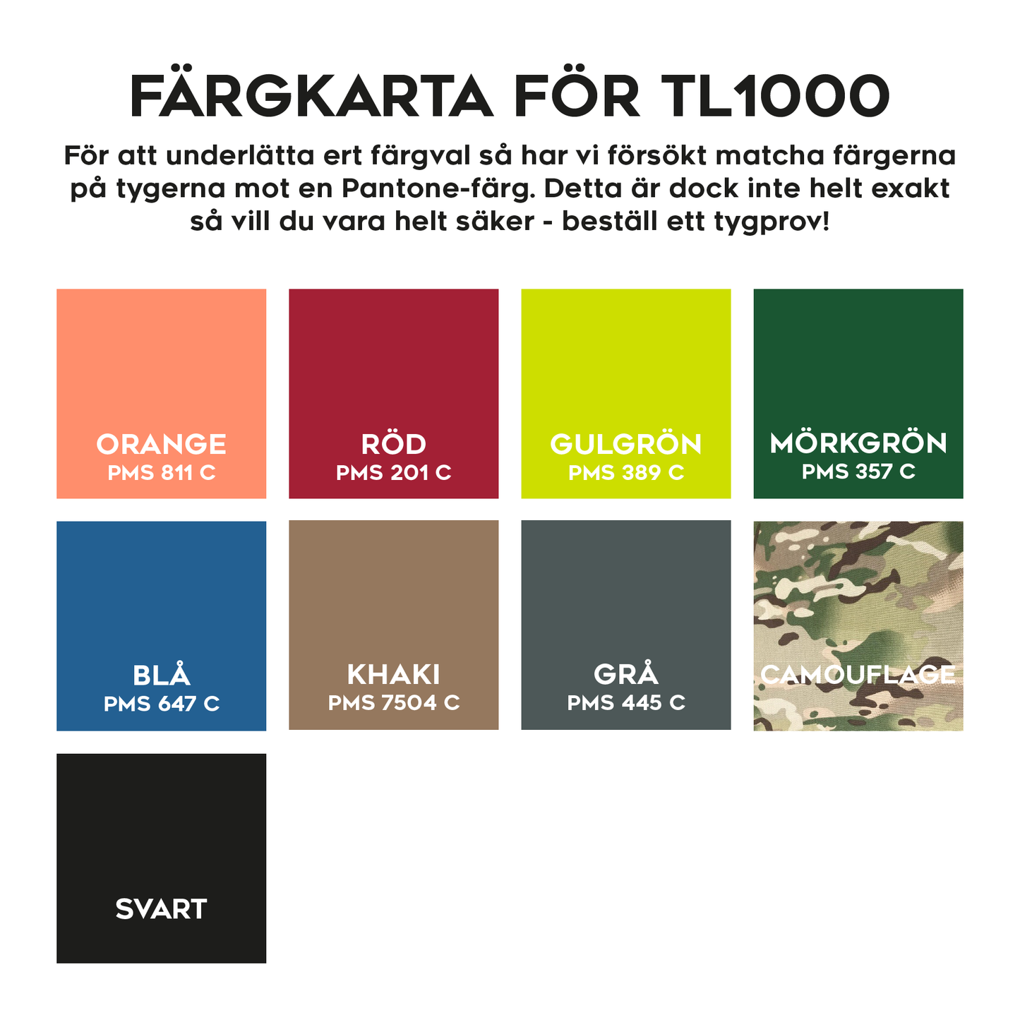 Corduratyg 1000D vattentät (TL1000)