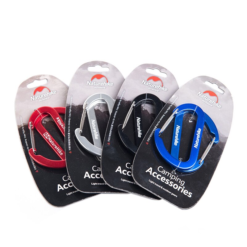 Platt karbinhake 6,5 cm, 2-pack